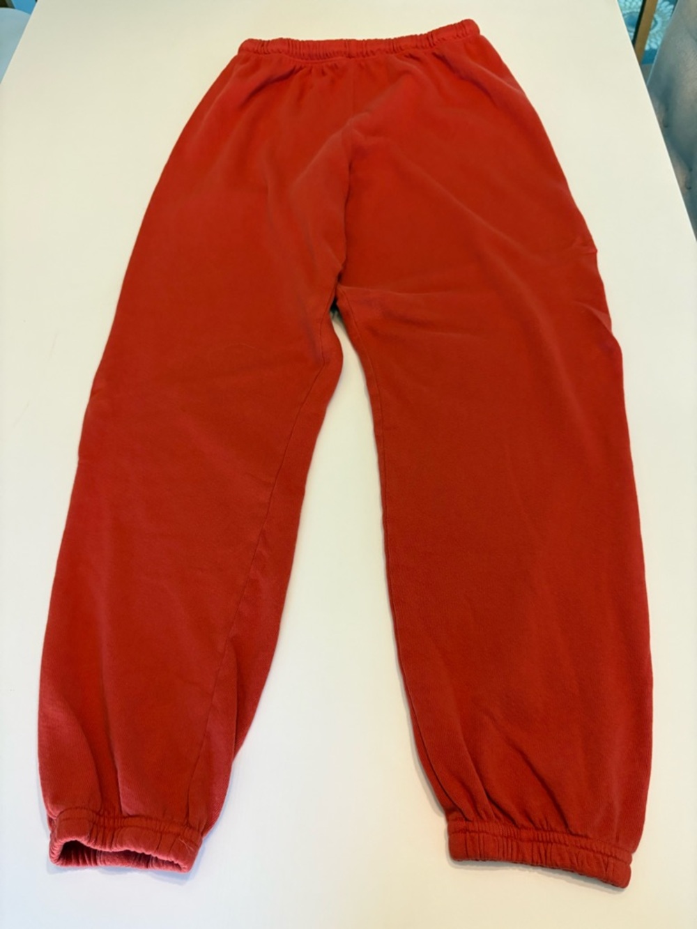 FreeCity red jogger lightweight terry size small